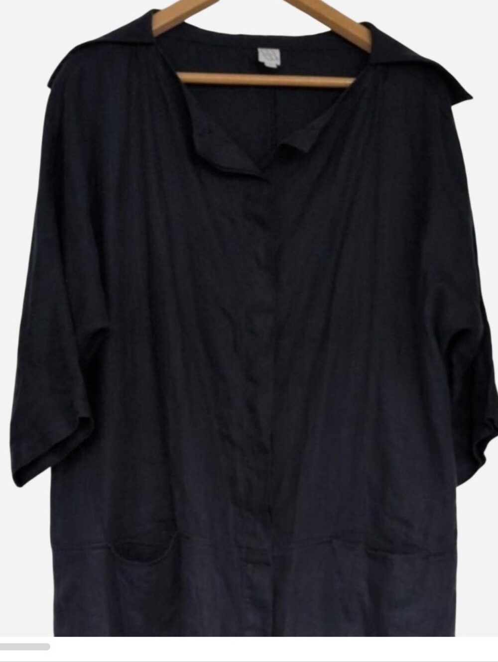 M Square Neetu Malik Linen Shirt Dress One Size Fits Most 2 Collared Buttons
